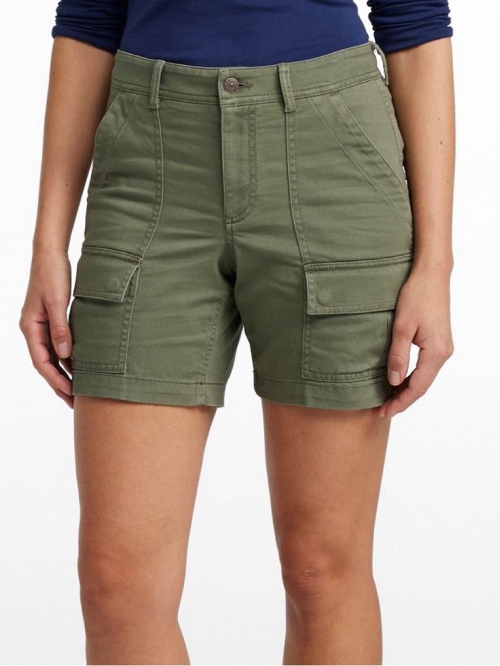 L.L. Bean Olive Utility Cargo Shorts